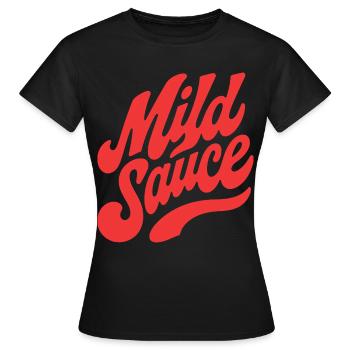 Wild Sauce Retro Script - Women's T-Shirt - black - Front - AI Model Female 172 dark (172cm)