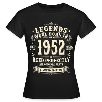 74th Birthday Gift 1952 Man Vintage Retro - Women's T-Shirt - black - Front - AI Model Female 172 dark (172cm)