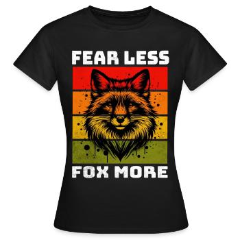 Renard Roux Renard Renard - T-shirt Femme - noir - Devant - AI Model Female 172 dark (172cm)