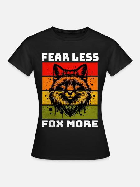 Fox Rotfuchs Fuchs - Frauen T-Shirt - Schwarz