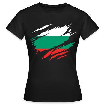 Bulgaria Bulgarian Flag - Women's T-Shirt - black - Front - AI Model Female 172 dark (172cm)