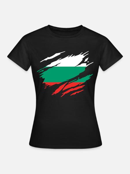 Bulgarische bulgarische Flagge - Frauen T-Shirt - Schwarz