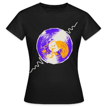 vinyl records - Women's T-Shirt - black - Front - AI Model Female 172 dark (172cm)