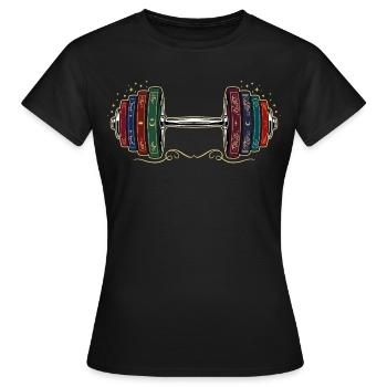 Gym Rat & Books - Women's T-Shirt - black - Front - AI Model Female 172 dark (172cm)