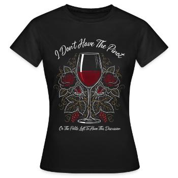 Conception de la Bloom de Verre à Vin - T-shirt Femme - noir - Devant - AI Model Female 172 dark (172cm)