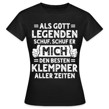 Klempner - Frauen T-Shirt - Schwarz - Vorne - AI Model Female 172 dark (172cm)