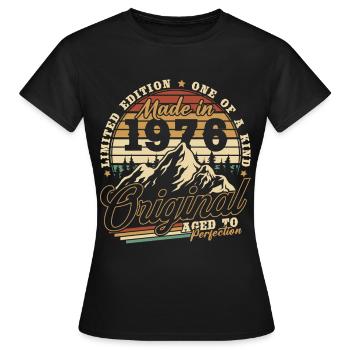 1976 Vintage Vintage Birthday Gift Retro - Women's T-Shirt - black - Front - AI Model Female 172 dark (172cm)
