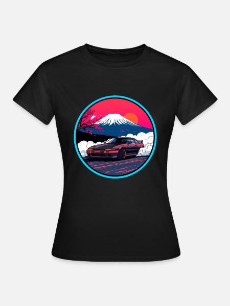 Neon Fuji Drift Performance Edition - Frauen T-Shirt - Schwarz
