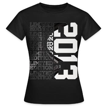13 ANS, ÉDITION LIMITÉE 2013 13E ANNIVERSAIRE - T-shirt Femme - noir - Devant - AI Model Female 172 dark (172cm)