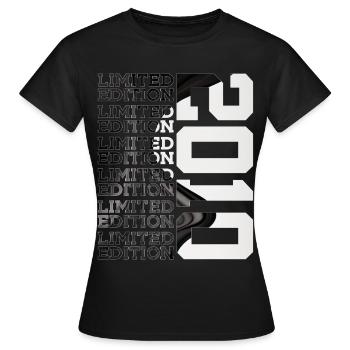 16 ANS, ÉDITION LIMITÉE 2010 16E ANNIVERSAIRE - T-shirt Femme - noir - Devant - AI Model Female 172 dark (172cm)
