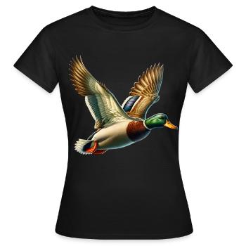 Canard colvert stockente - T-shirt Femme - noir - Devant - AI Model Female 172 dark (172cm)