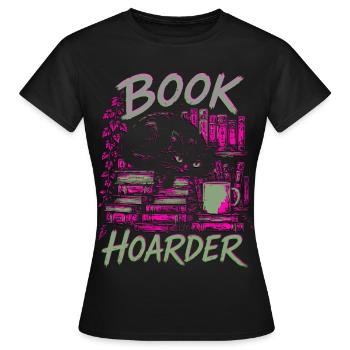 Collectionneur de livres Horde de Chat Couleurs néon - T-shirt Femme - noir - Devant - AI Model Female 172 dark (172cm)