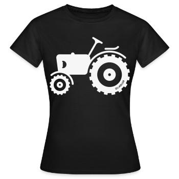 Trecker / Traktor / Schlepper / Zugmaschine (W) - Frauen T-Shirt - Schwarz - Vorne - AI Model Female 172 dark (172cm)