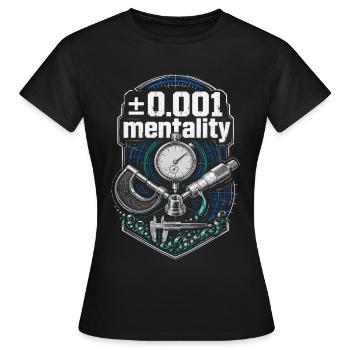 Cutting Machine Operator CNC Router 0.001 Mentality - Women's T-Shirt - black - Front - AI Model Female 172 dark (172cm)