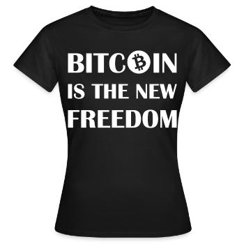 Le Bitcoin est la nouvelle liberté - T-shirt Femme - noir - Devant - AI Model Female 172 dark (172cm)