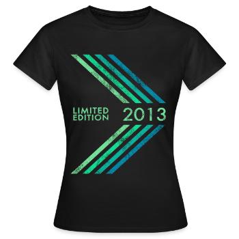 Édition limitée 2013 anniversaires garçons et filles - T-shirt Femme - noir - Devant - AI Model Female 172 dark (172cm)