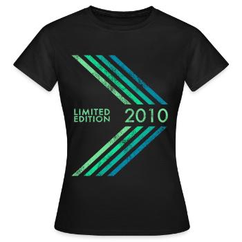 Édition limitée 2010 anniversaires garçons et filles - T-shirt Femme - noir - Devant - AI Model Female 172 dark (172cm)
