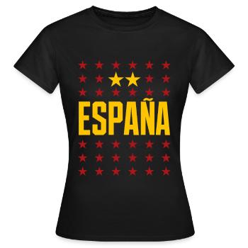 España 2 Sterne Spanien Insider Fan Statement - Frauen T-Shirt - Schwarz - Vorne - AI Model Female 172 dark (172cm)