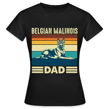 Papa malinois belge berger Papa - T-shirt Femme - noir - Devant - AI Model Female 172 dark (172cm)