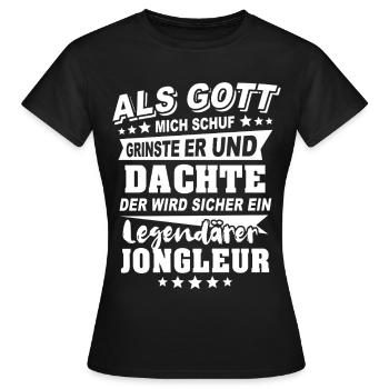Jongleur - Frauen T-Shirt - Schwarz - Vorne - AI Model Female 172 dark (172cm)
