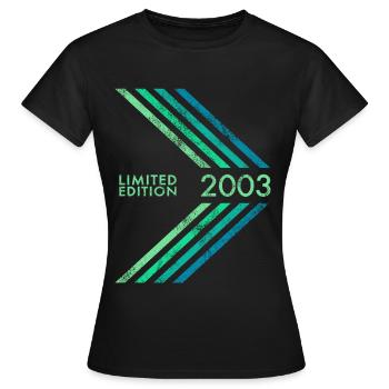 2003 Limited Edition Birthday Man Woman Sport - Women's T-Shirt - black - Front - AI Model Female 172 dark (172cm)