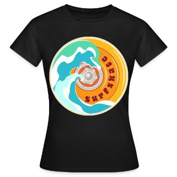 Surfskate Lover - T-shirt Femme - noir - Devant - AI Model Female 172 dark (172cm)