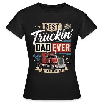 Meilleur Papa Truckin de tous les temps - T-shirt Femme - noir - Devant - AI Model Female 172 dark (172cm)