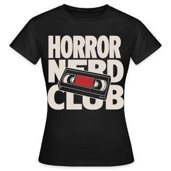 Club de nerds d’horreur VHS - T-shirt Femme - noir - Devant - AI Model Female 172 dark (172cm)