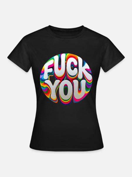 Kunterbunte Provokation - Frauen T-Shirt - Schwarz