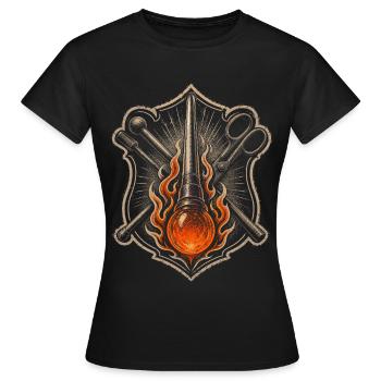 Souffleur - T-shirt Femme - noir - Devant - AI Model Female 172 dark (172cm)