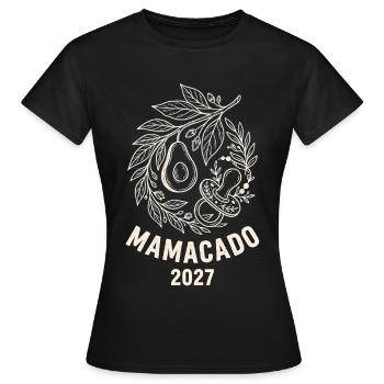 Mamacado 2027 Avocado Mama - Frauen T-Shirt - Schwarz - Vorne - AI Model Female 172 dark (172cm)
