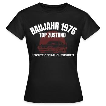 Baujahr 1976. Geburtstag Geschenk Shirt - Frauen T-Shirt - Schwarz - Vorne - AI Model Female 172 dark (172cm)