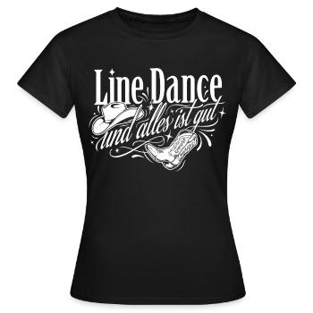 Amour de la danse en ligne - T-shirt Femme - noir - Devant - AI Model Female 172 dark (172cm)