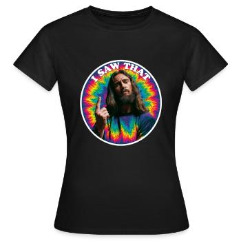 J’ai vu ce moment tie-dye - T-shirt Femme - noir - Devant - AI Model Female 172 dark (172cm)