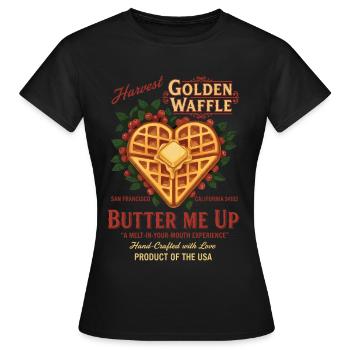 Petit-déjeuner brunch drôle Café Beurre de cacahuète - T-shirt Femme - noir - Devant - AI Model Female 172 dark (172cm)