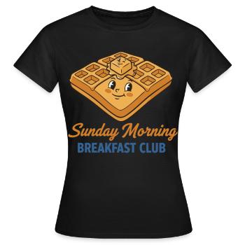 Petit-déjeuner Club du dimanche matin drôle - T-shirt Femme - noir - Devant - AI Model Female 172 dark (172cm)