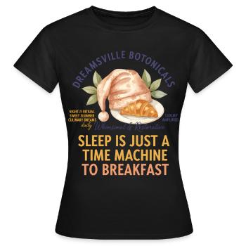Petit-déjeuner Brunch drôle Café Amoureux de la nourriture Bacon - T-shirt Femme - noir - Devant - AI Model Female 172 dark (172cm)
