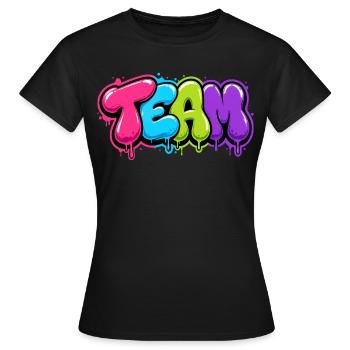 Team - Frauen T-Shirt - Schwarz - Vorne - AI Model Female 172 dark (172cm)