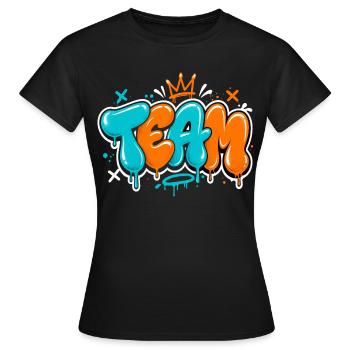 Team - Frauen T-Shirt - Schwarz - Vorne - AI Model Female 172 dark (172cm)