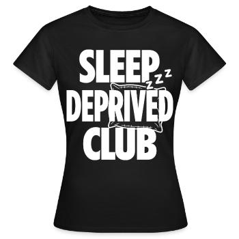Club des Privés de Sommeil - T-shirt Femme - noir - Devant - AI Model Female 172 dark (172cm)