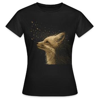Renard, Nature, Animal de la forêt, Nature sauvage, Amour des animaux - T-shirt Femme - noir - Devant - AI Model Female 172 dark (172cm)