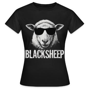 Chemise sarcasme mouton noir - T-shirt Femme - noir - Devant - AI Model Female 172 dark (172cm)