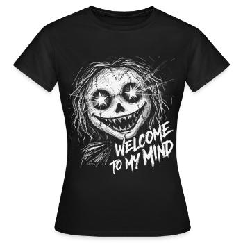 Masque d’horreur : bienvenue dans mon esprit - T-shirt Femme - noir - Devant - AI Model Female 172 dark (172cm)