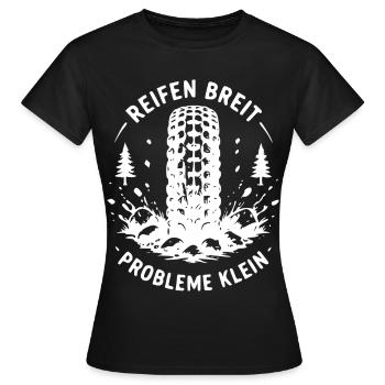 Mikrofonwald Splash-Logo - Frauen T-Shirt - Schwarz - Vorne - AI Model Female 172 dark (172cm)