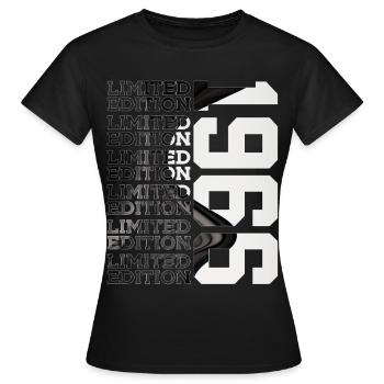 60 ANS ÉDITION LIMITÉE 1966 60E ANNIVERSAIRE - T-shirt Femme - noir - Devant - AI Model Female 172 dark (172cm)