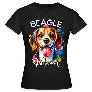 Maman Beagle - T-shirt Femme - noir - Devant - AI Model Female 172 dark (172cm)