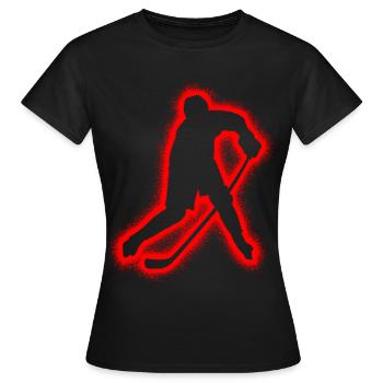 Hockey sur glace Joueur de hockey sur glace Gardien de but Hockey pour enfants - T-shirt Femme - noir - Devant - AI Model Female 172 dark (172cm)