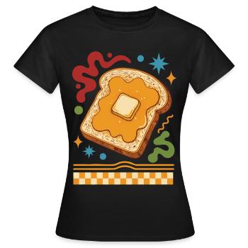 Petit-déjeuner Brunch drôle Café Pancake Bacon Érable - T-shirt Femme - noir - Devant - AI Model Female 172 dark (172cm)