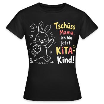 Kita Kind Bunny Abschied Motiv - Frauen T-Shirt - Schwarz - Vorne - AI Model Female 172 dark (172cm)