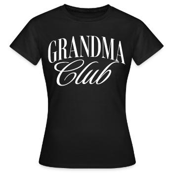 Grandma Club - Frauen T-Shirt - Schwarz - Vorne - AI Model Female 172 dark (172cm)